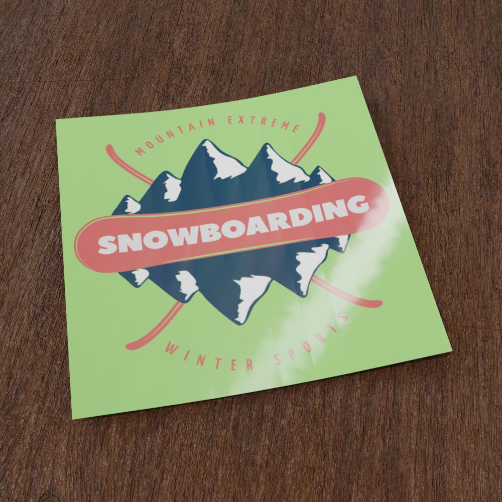 4" Square Sticker (16 sq. inches)