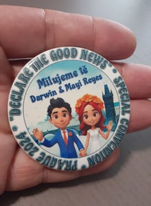 Photo from Darwin Reyes of their 2.25 Inch Round Custom Buttons