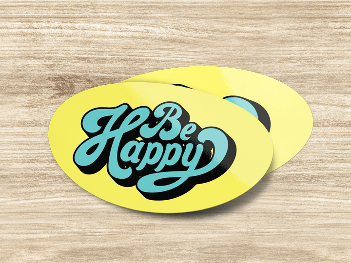 5x3 Inch Oval Sticker (15 sq. inches)