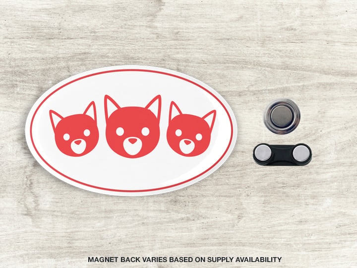 Custom Oval Clothing Magnets